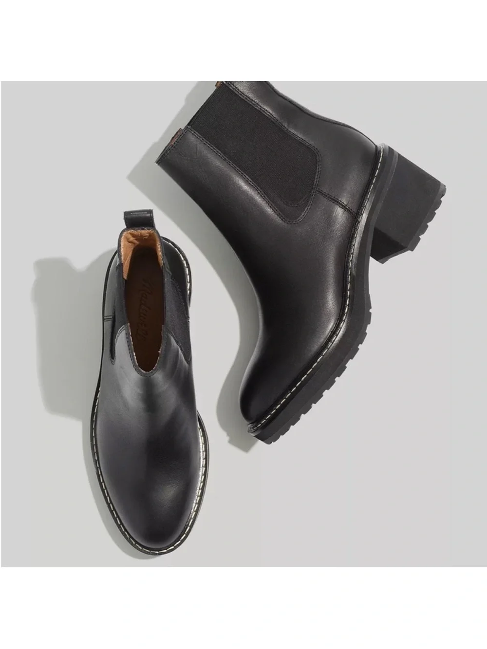 Madewell The Carina Platform Boot in true black